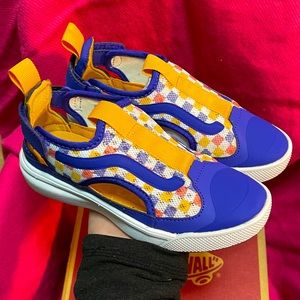 🏁VANS KIDS🏁UltraRange Glide Checkerboard Summer Shoes SZ 13 NIB